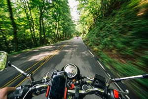 a motorbike on the road